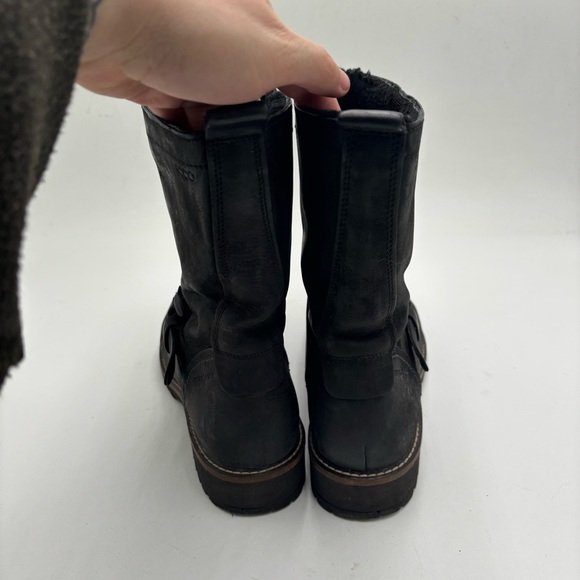 Ecco Women’s 40 Black Leather Pull On Elaine Outdoor Mid Calf Boots - Picture 5 of 7